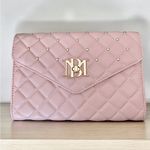 Badgley Mischka NWT Blush Pink Diamond Quilted Crossbody Bag Photo 1