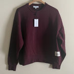 We Wore What Maroon Sweatshirt Oversized Crewneck Wellness Club Size M NWT Photo 0
