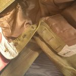 Ralph Lauren RARE  blue label calf-suede tan leather embroidered western pants 6 Photo 10