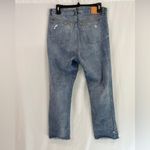 Avec Les Filles  Distressed Mom Button Fly High Waisted Mom Jeans‎ Photo 3