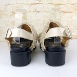 Urban Outfitters Sandal Womens 7 Beige Lexi Faux Sherpa Straps Platform Gorpcore Photo 8