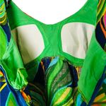 Vintage 70s Womens Mini Dress Tropical Colorful Hawaiian Floral Size Small Photo 5