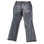 Good American Size 10/30 Curvy Twist Straight Leg Jeans Washed Black Split Hem Photo 6