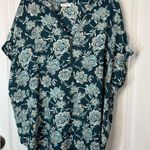 Maurice's Blue Dolman Sleeve Polo Blouse Photo 0