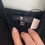 7 For All Mankind NWT  Black Ribbed Tank Sweater Dress Photo 2