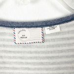 Anthropologie Postmark Blue White Striped Linen Blend Side Slits Henley Dress Photo 2