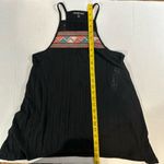 Almost Famous Black Halter Tank Top With Stitched Chest Area Tunic Medium NWT Photo 2