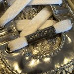 Jimmy Choo  Women’s Bells Snakeskin Silver & Natural High Top Sneakers - Size 38 Photo 5