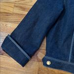 Anne Klein Indigo Denim Jacket with Gold Button and Stitched Accents Sz 12 Photo 7