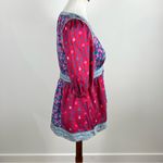 Marc Jacobs Floral Print V-Neck Blouse - Sizeā 8 - Colorful Boho Peasant Top Photo 8