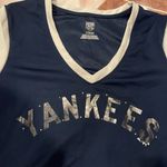 Majestic Yankees Women’s V Neck T Shirt Photo 3