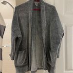 Natori  plush open front cardigan pockets gray small Photo 0