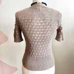 Elle Vintage Brown Crochet Cardigan Y2K 2000s Boho Cottagecore Retro XS Photo 1