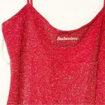 Budweiser  Vintage Women’s Large Red Sparkle Promo Cocktail Tank Dress Photo 1