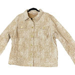 Isaac Mizrahi Live 3X Jean Jacket Chestnut 4 Pocket Snap Up Cheetah‎ Animal NEW Size undefined Photo 0