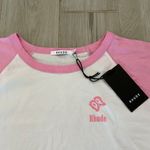 NWT RHUDE WOMEN'S PAISLEY PINK RAGLAN CROPPED TEE 2XL Size undefined Photo 2