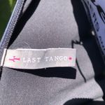 Last Tango M/L scoop neck ruched gray puckered fitted long sleeve top shirt EUC Size M Photo 7