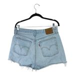 Levi's  Wedgie Womens Blue High Waisted Cut Off raw Hem Denim Jean Shorts Size 31 Photo 1