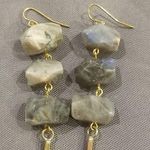 Vanessa Mooney 💕💕 Gold Gem Stone Drop Earrings Photo 2