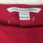 Diane Von Furstenberg  New Della Mini Dress Size 10 Wrapped Drape Tie Pink Barbie Photo 4