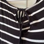 Zenana  One Piece Romper Jumpsuit Women’s Large Stretch Black/White Striped Photo 5