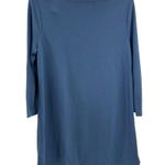 J.Jill ponte knit steel blue long sleeve boat neck tunic M business casual Photo 7