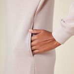 Softies Dreamtech Quarter Zip Tunic Lounge Dress Long Sleeve Coco Size XL Tan Photo 1