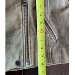 Lucky Brand Green Zip 100% Lamb Leather Moto Jacket Super Soft Weathered Size XS Photo 8