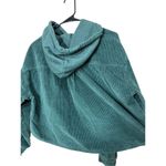 American Eagle Corduroy Button-Up Cropped Shirt Jacket Shacket Green Size L Photo 4