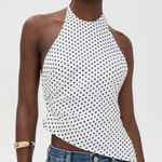 Reformation Reese Black White Polka Dot Top New! Photo 0
