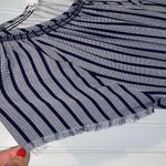 Carve Designs Womens Stripe Keyhole Short Sleeve Pullover Blouse Blue Small Photo 3