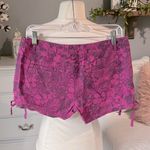 Be Bop shorts vivid violet linen cotton womens 3 new Chino Tropical floral Photo 1