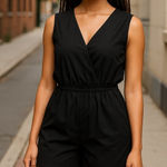 Athleta Black Marlow Romper with pockets Photo 0