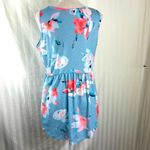 Flowy Blooms Blue Babydoll Tank Top Women's Size Medium Photo 3