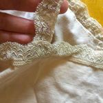 No Boundaries Sparkly, Beaded, Dressy, Lace Trimmed Camisole Tank Top, Ivory, Cream, Size M Photo 6