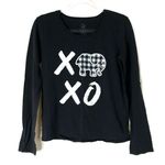 Ivory Ella  | XOXO Long Sleeve Black Tee Shirt Elephant Graphic Organic Cotton S Photo 0
