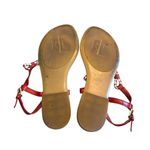 Ralph Lauren Lauren  Red White Braided Flat Sandals Strap Comfort Size 7.5 Womens Photo 5