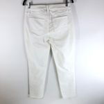 Talbots  Womens Jeans Flawless Five-Pocket Ankle Crop Button Detail White Size 4 Photo 1