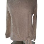 Nine Britton blouse pullover waffled material long sleeve tie at hip size small Photo 0