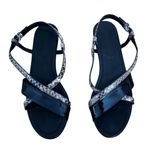 Giorgio Armani  Snakeskin Patent Platform Slingback Wedge Sandals Size 39.5 9 Photo 7