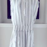 Rails Smocked Waist Mini Dress Striped Linen Blend Size L New with Tag Photo 2