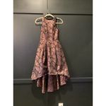 Sachin + Babi SACHI & BABI NOIR METALLIC ROSE GOLD HI-LO Cut Out sleeveless midi floral GOWN 0 Photo 2