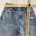 ZARA Jeans Womens 2 EUR 34 Light Blue Distressed Ripped Straight Leg Frayed Hem Photo 6