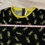 Xhilaration  Black And Yellow Pineapple Print Short Sleeve Crop Top- Size Small Photo 5