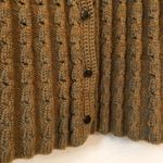 Thick Cable Knit Hand Made Cardigan Sweater M Black Size M Photo 4