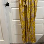 Aakaa  Yellow HOLTZ SATIN PRINTED HALTER JUMPSUIT Large NWT Photo 4