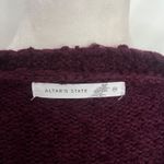 Altar'd State  Chenille Burgundy Womens Sweater Sz M Preppy Boho Cozy Cottagecore Photo 9