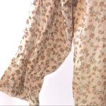 Torrid one shoulder ruffle floral blouse peasant ruffles metallic size 1/1X Photo 5