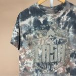 Cash Johnny Cash Man In Black Medium Acid Wash Tie Dye Graphic Band Artist Tee Brown Photo 5