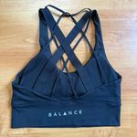 Balance Athletica /Vitality Aura Strappy Sports Bra in Midnight Black Size Medium Photo 0